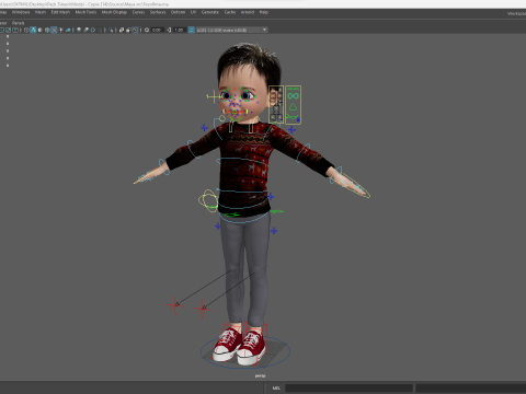 Christmas Sweater Toon Kids 3D Holiday Character Modelo 3D