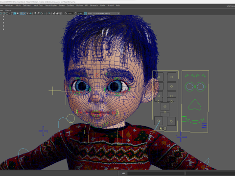 Christmas Sweater Toon Kids 3D Holiday Character Modelo 3D