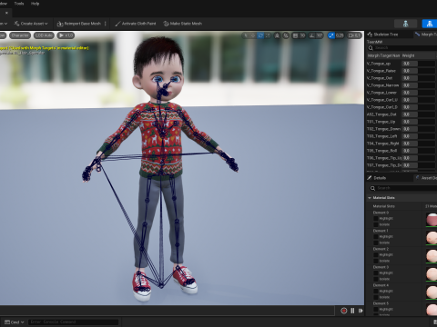 Christmas Sweater Toon Kids 3D Holiday Character Modelo 3D