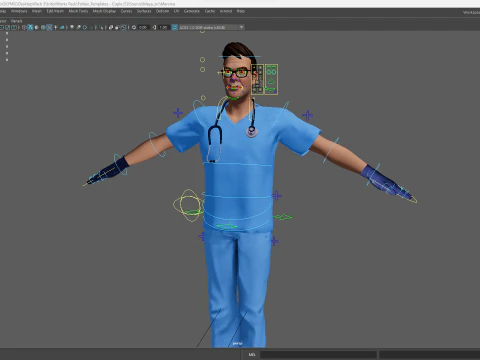3D Medical Cartoon Doctor Model Full Rigged Toon Medic 3D Model