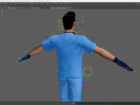 3D Medical Cartoon Doctor Model Full Rigged Toon Medic 3D Model