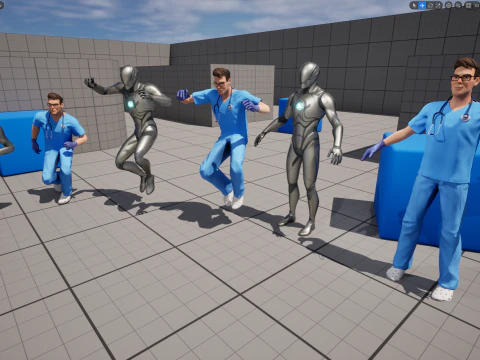 3D Medical Cartoon Doctor Model Full Rigged Toon Medic 3D Model