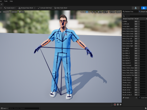 3D Medical Cartoon Doctor Model Full Rigged Toon Medic 3D Model