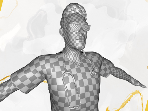 3D Medical Cartoon Doctor Model Full Rigged Toon Medic 3D Model