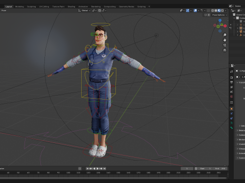 Stylized Cartoon Male Nurse Medical Doctor Character 3D Model