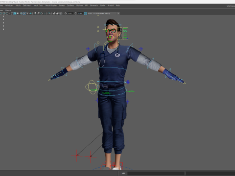 Stylized Cartoon Male Nurse Medical Doctor Character 3D Model