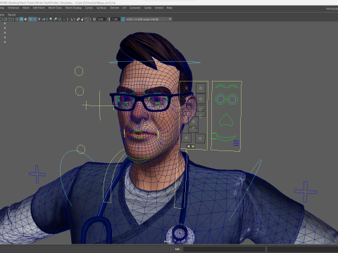 Stylized Cartoon Male Nurse Medical Doctor Character 3D Model