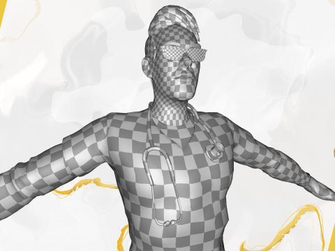 Stylized Cartoon Male Nurse Medical Doctor Character 3D Model