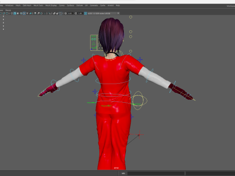 Toon Female Medic Rigged Model Nurse Medical Doctor 3D मॉडल