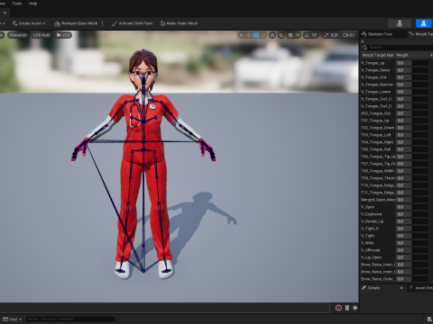 Toon Female Medic Rigged Model Nurse Medical Doctor 3D मॉडल