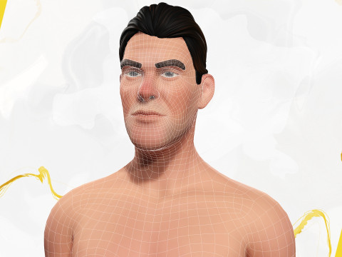 Stylized Cop Cartoon Police Officer Rigged Policeman Modello 3D