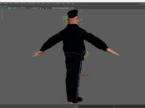 Rigged Police Officer Toon Character Toon Cop 3Dモデル