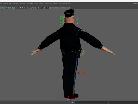 Manipulierter Polizist Toon Charakter Toon Cop 3D Modell