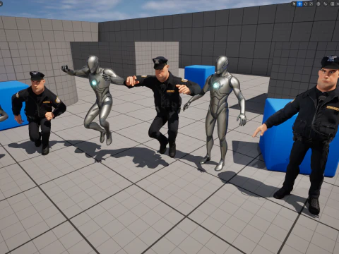 Manipulierter Polizist Toon Charakter Toon Cop 3D Modell