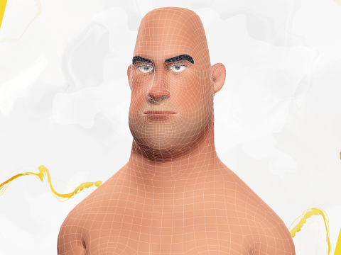 Rigged Police Officer Toon Character Toon Cop 3Dモデル