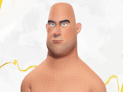 Manipulierter Polizist Toon Charakter Toon Cop 3D Modell