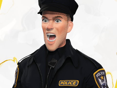 3D Law Enforcement Toon Character Police Officer 3Dモデル