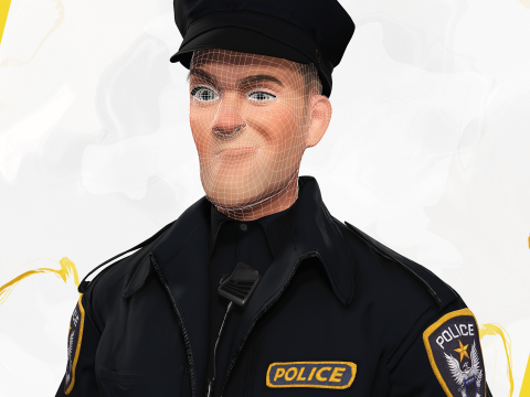 3D Law Enforcement Toon Character Police Officer 3Dモデル