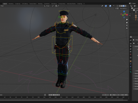 3D Law Enforcement Toon Character Police Officer 3Dモデル