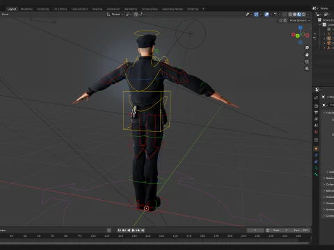 3D Law Enforcement Toon Character Police Officer 3D Model