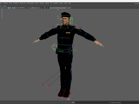 3D Law Enforcement Toon Character Police Officer 3D Model