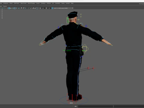 3D Law Enforcement Toon Character Police Officer 3D Model