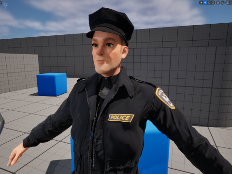 3D Law Enforcement Toon Character Police Officer 3Dモデル
