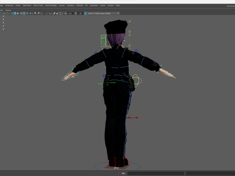 Stylized Female Police Officer Rigged woman cop Policewoman Modèle 3D
