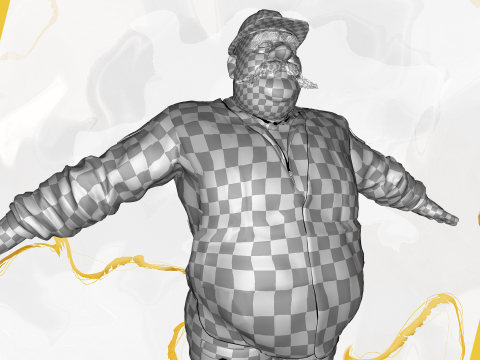 Stylized Cartoon Construction Worker Rigged Foreman Builder 3D Модель