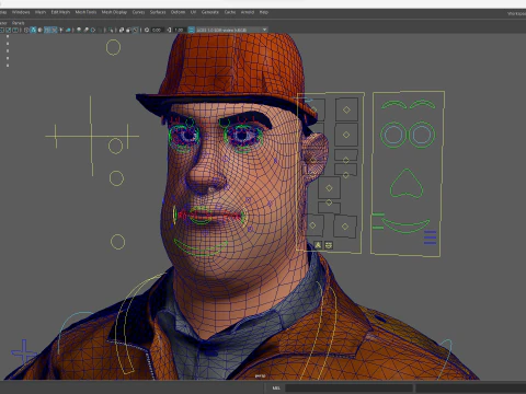Cartoon Construction Worker in Jacket with Hard Hat 3D Model
