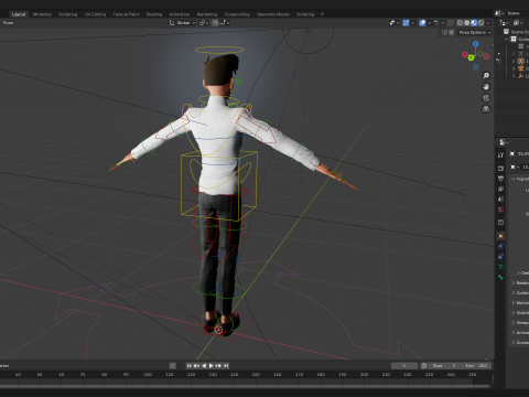 Stylized Cartoon Waiter Rigged Receptionist 3D Character Model 3D