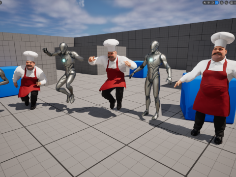 Cartoon Cook With Apron Fully Rigged Stylized Cartoon Chef 3D-Modell