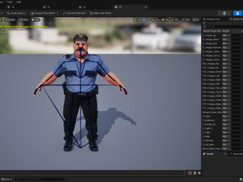 Stylized Cartoon Police Officer Chubby Policeman 3d 3D 模型