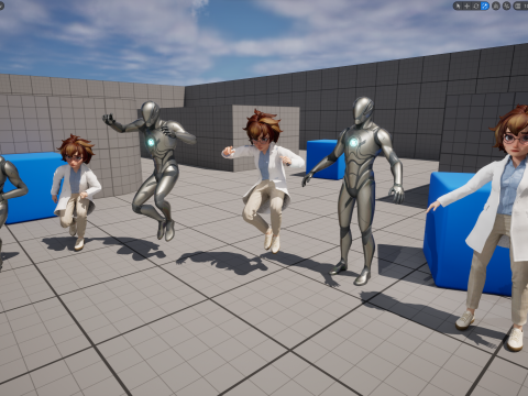 Stylized Cartoon Female Scientist or Teacher or Doctor Rigge 3Dモデル