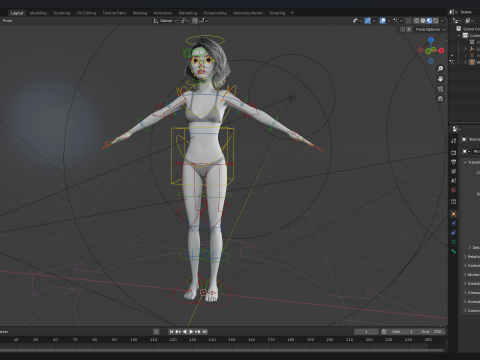 Free Stylized 3D Girl Stylized Toon Girl with Sunglasses 3D मॉडल