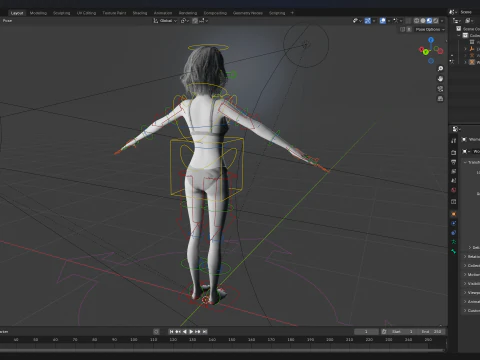 Free Stylized 3D Girl Stylized Toon Girl with Sunglasses 3D Model