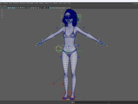 Free Stylized 3D Girl Stylized Toon Girl with Sunglasses 3D मॉडल