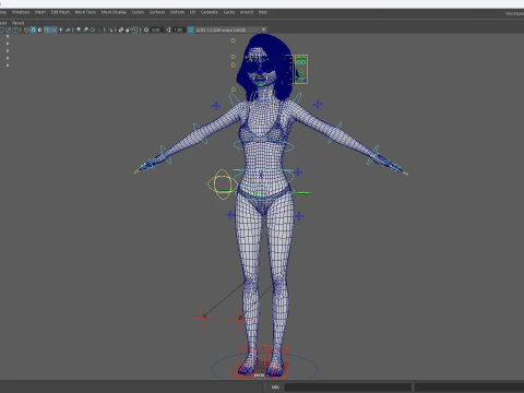 Free Stylized 3D Girl Stylized Toon Girl with Sunglasses 3D Model