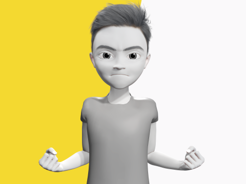 Free 3D Stylized Boy Toon Kid Character with T-Shirt Modèle 3D