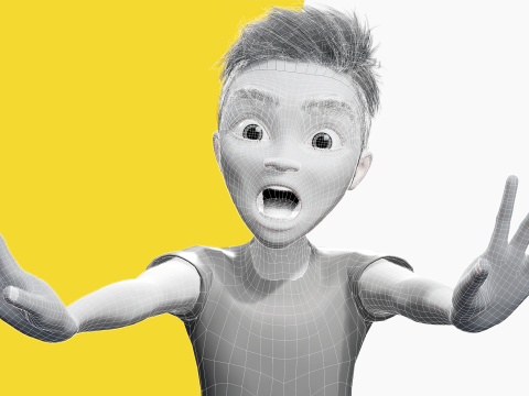 Free 3D Stylized Boy Toon Kid Character with T-Shirt Modèle 3D