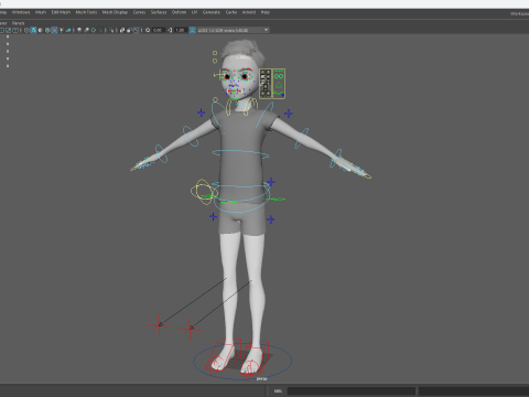 Free 3D Stylized Boy Toon Kid Character with T-Shirt Modèle 3D