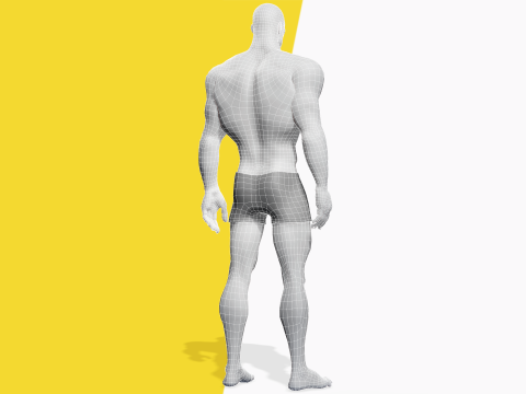Free Stylized Strong Male Superhero Cartoon Rigged 3D Модель
