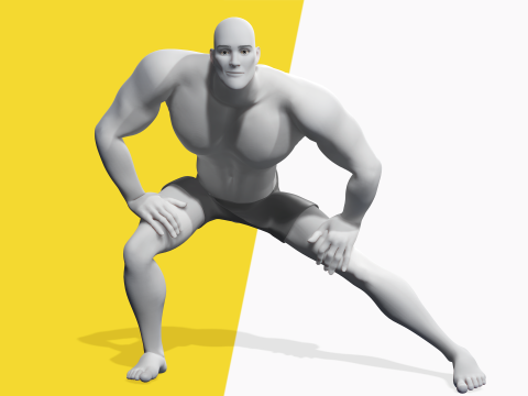 Free Stylized Strong Male Superhero Cartoon Rigged 3D Модель