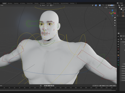 Free Stylized Strong Male Superhero Cartoon Rigged 3D Модель