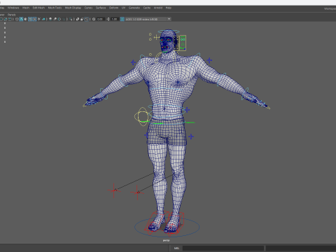 Free Stylized Strong Male Superhero Cartoon Rigged 3D Модель