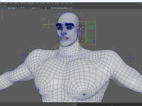 Free Stylized Strong Male Superhero Cartoon Rigged 3D Модель