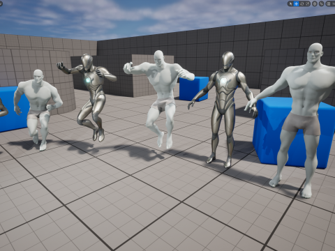 Free Stylized Strong Male Superhero Cartoon Rigged 3D Модель