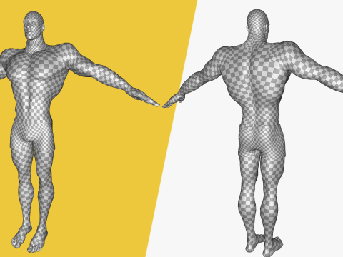 Free Stylized Strong Male Superhero Cartoon Rigged 3D Модель