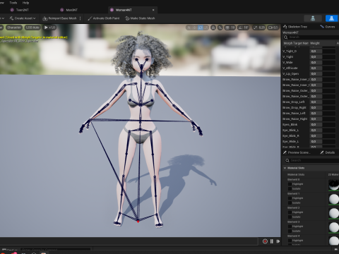 Free Stylized Girl with Afro Hair Toon Character Model 3D