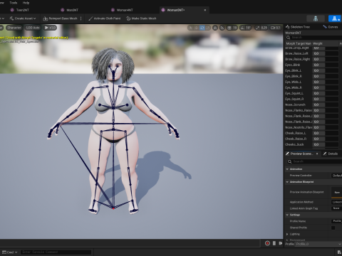 Free Toon Female Character Big Plus Size Stylized Fat Woman 3D Model